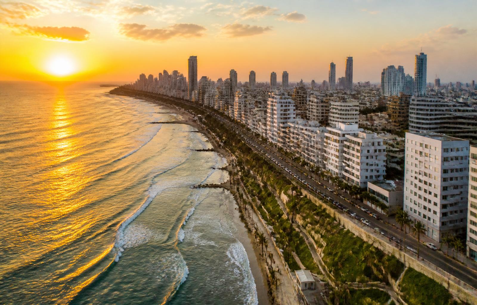 Tel Aviv Mediterranean coastline